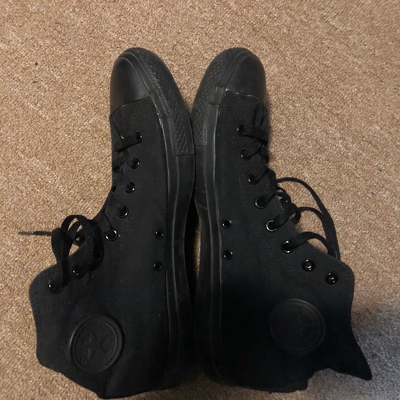 Black Converse High-Tops - Picture 2 of 3